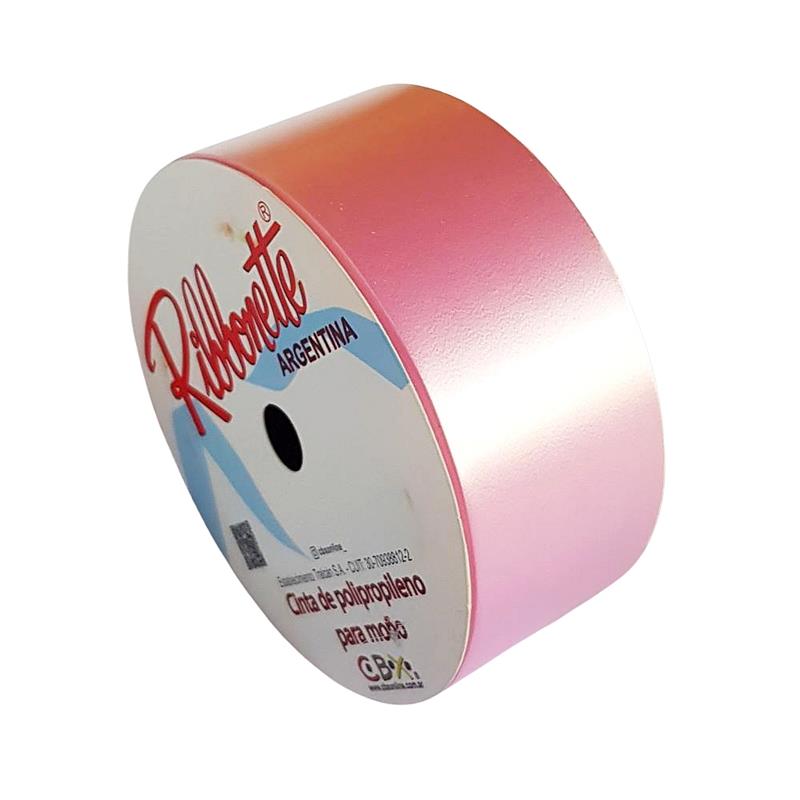 CINTA MOÑO LISA 40 mm x 25 m. Rosa