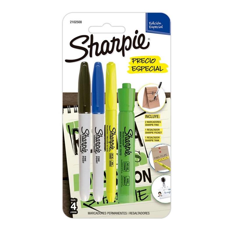 MARCADOR SHARPIE UNIVERSITY x 4 u.