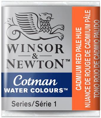 ACUARELA W&N COTMAN 1/2 PAN Tono Rojo de Cadmio Pálido