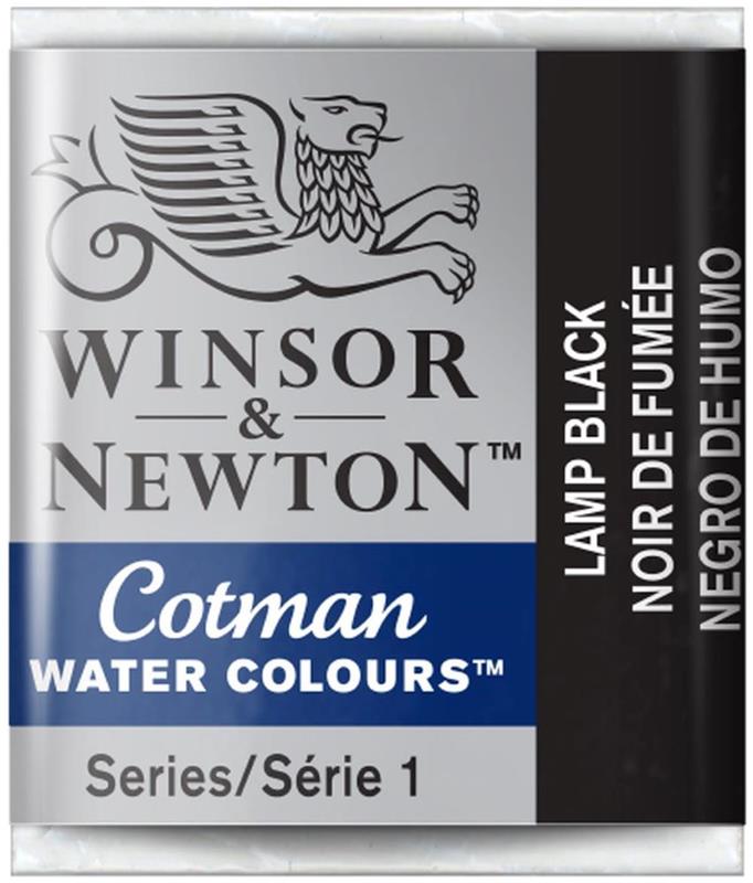 ACUARELA W&N COTMAN 1/2 PAN Negro de Humo