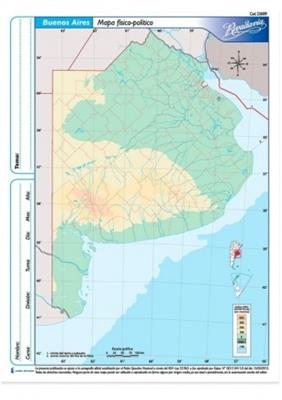 MAPA Nº 3 BUENOS AIRES FISICO POLITICO