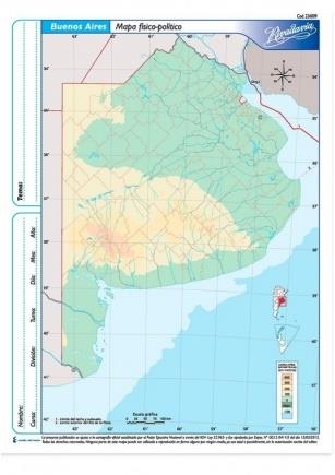 MAPA Nº 3 BUENOS AIRES FISICO POLITICO