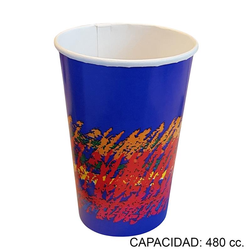 VASO POLIPAPEL 16 oz. x  10 u. Fantasía