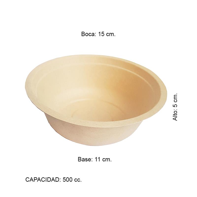 BANDEJA BIO BOWL 15 cm. x 10 u.