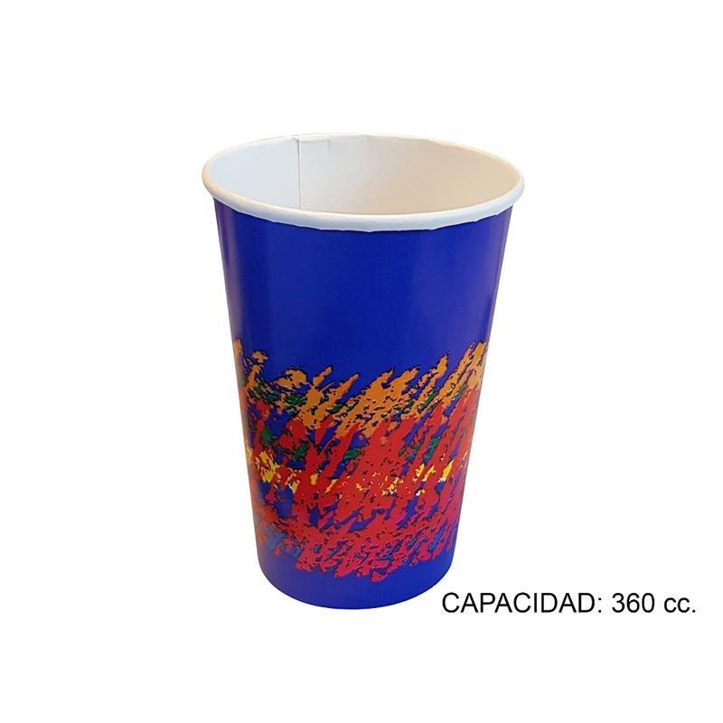 VASO POLIPAPEL 12 oz. x  10 u. Fantasía