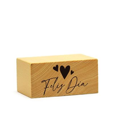 SELLO MADERA Med. Feliz Día Corazoncitos