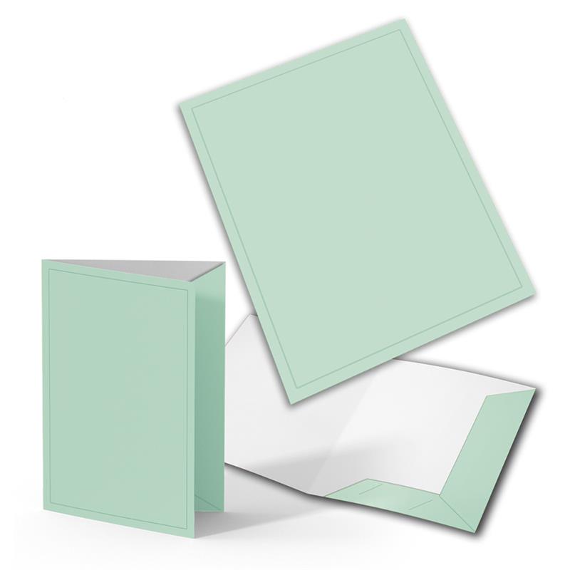 CARPETA PRESENTACION x 12 u. Verde Pastel