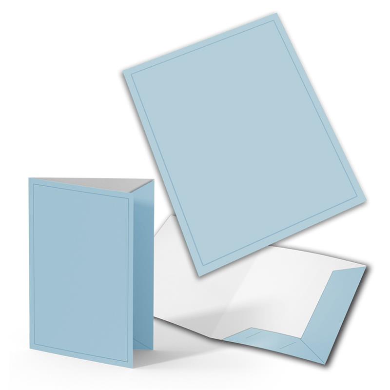 CARPETA PRESENTACION x 12 u. Celeste Pastel