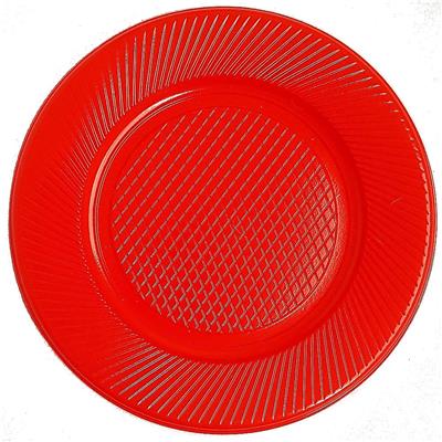 PLATO PLASTICO Chico Rojo x 50 u.