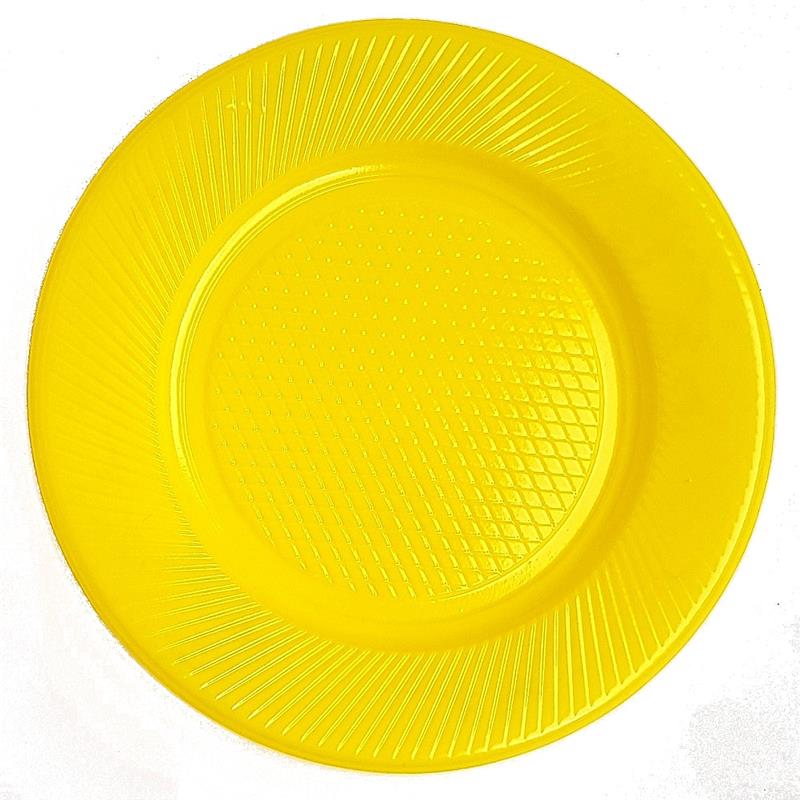 PLATO PLASTICO Chico Amarillo x 50 u.