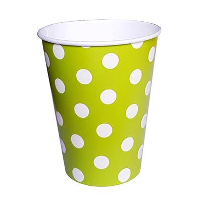 VASO POLIPAPEL 8 oz. x 10 u. Lunar Verde claro