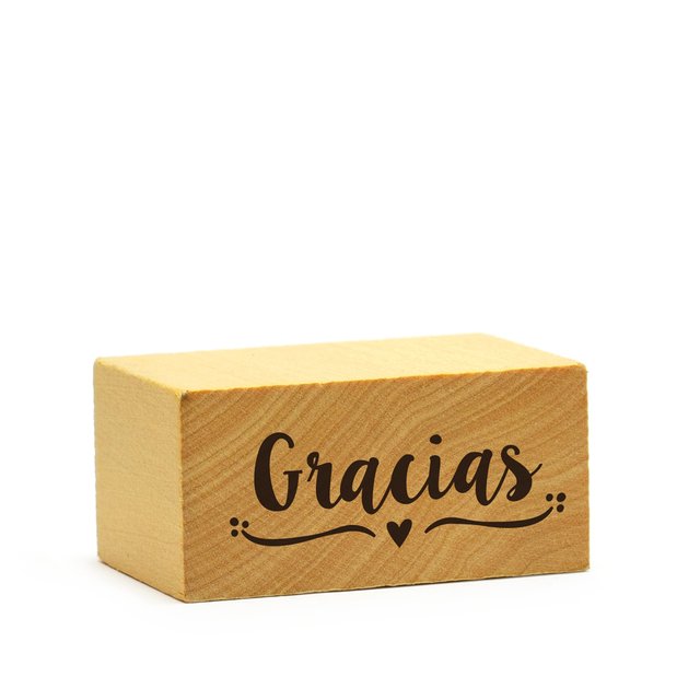 SELLO MADERA Med. Gracias corazón