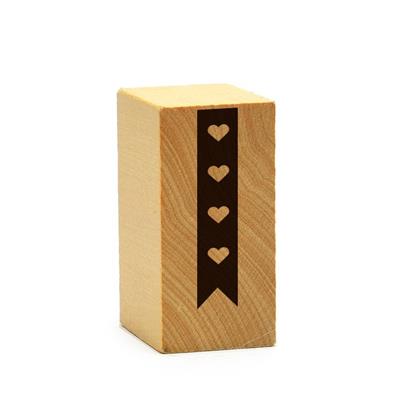 SELLO MADERA Med. Bullet Journal Banderín Corazón