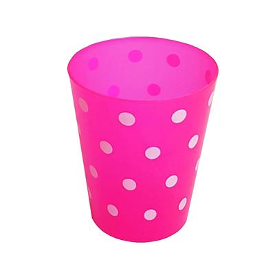 VASO CONICO 180 cc. x 15 u. Magenta con Lunares