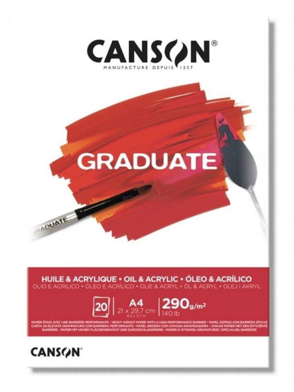 BLOCK CANSON GRADUATE A4 de 290 g. x 20 h.