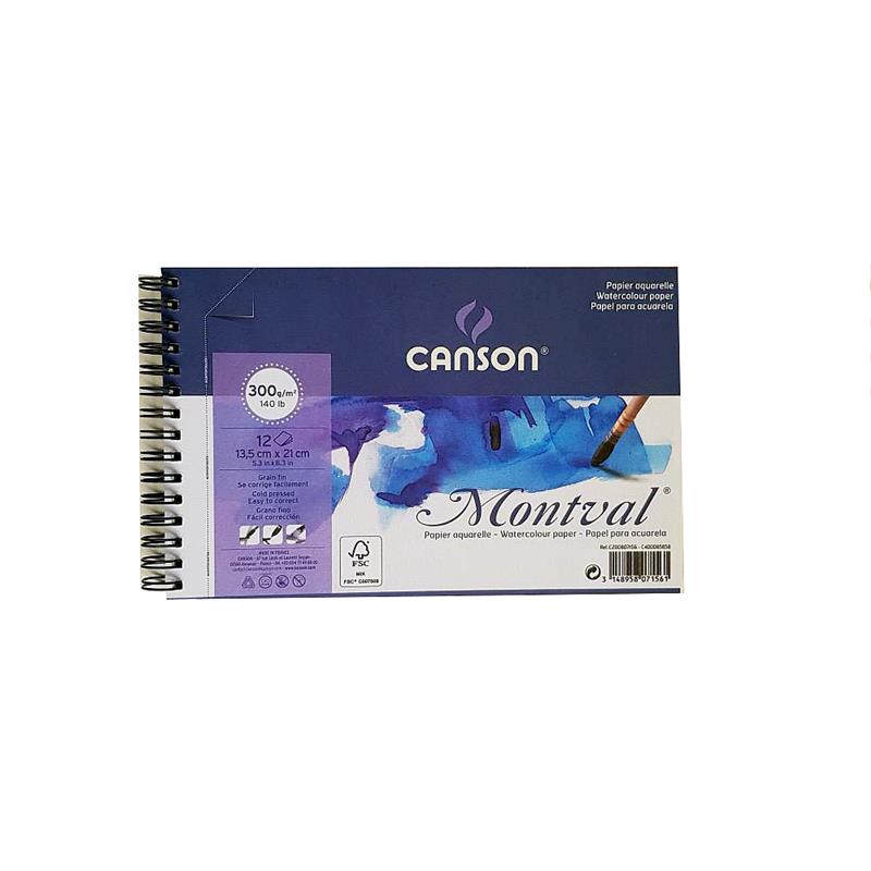 BLOCK CANSON MONTVAL 13,5 x 21 cm. 300 g. 12 h.