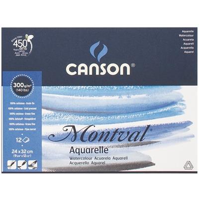 BLOCK CANSON MONTVAL 24 x 32 cm. 300 g. x 12 h.