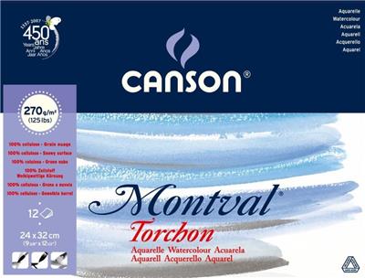 BLOCK CANSON MONTVAL TORCHON 24x32 cm.