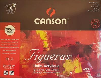 BLOCK CANSON FIGUERAS 30 x 40 cm. en 290 g. x 10 h.