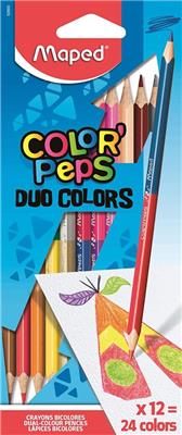 LAPICES MAPED DUO COLORS x 12 u.