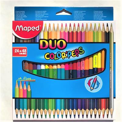 LAPICES MAPED DUO COLORS x 24 u.