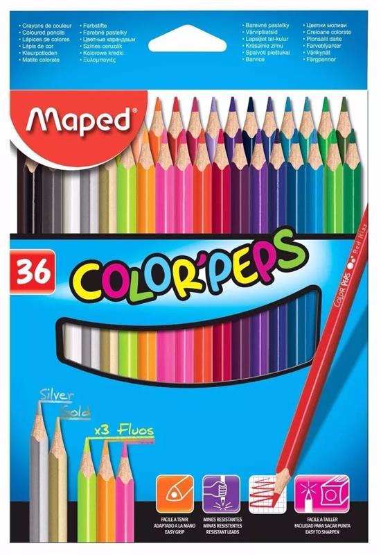 LAPICES MAPED COLOR x 36 u. LARGOS