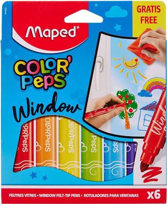 MARCADOR MAPED WINDOW x 6 u.