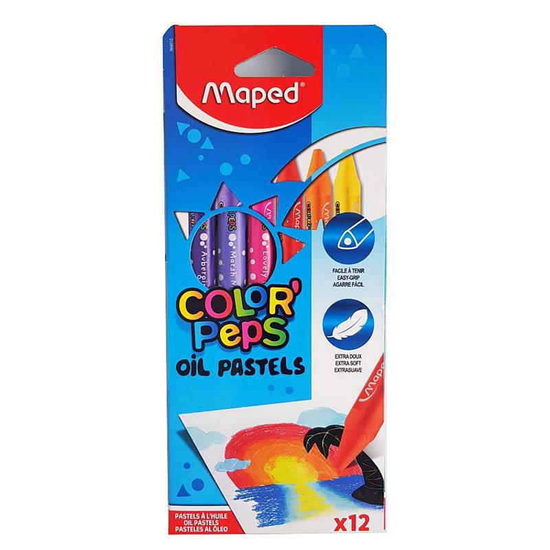 PASTEL AL OLEO MAPED  x 12 u.