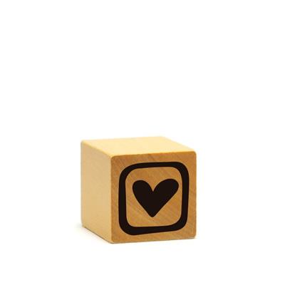 SELLO MADERA Ch. Corazón Cuadrado