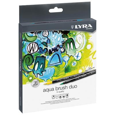 MARCADOR LYRA AQUA BRUSH DUO x 24 u.