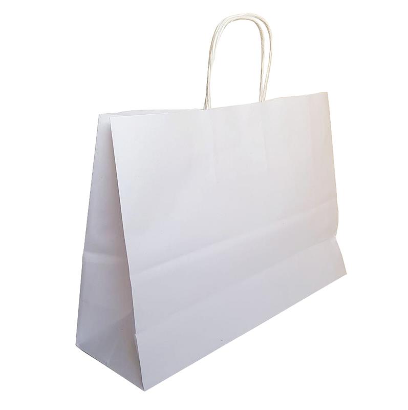 en cualquier sitio carolino Positivo BOLSA PAPEL 32x10x23 con Manija Blanca