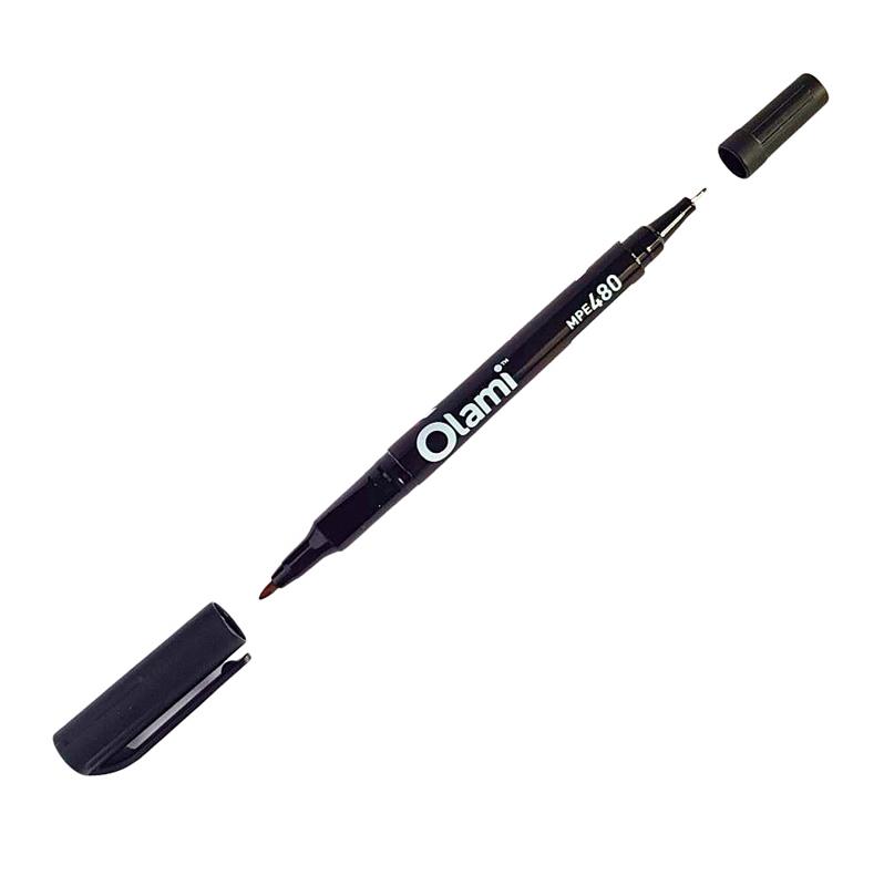 MARCADOR OLAMI DOBLE PUNTA Negro