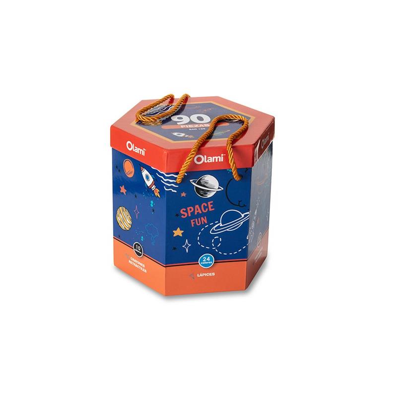 SET COLORING OLAMI x 90 Piezas Espacio