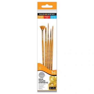 PINCEL DALER ROWNEY TAKLON GOLD SET x 5 Pinceles.