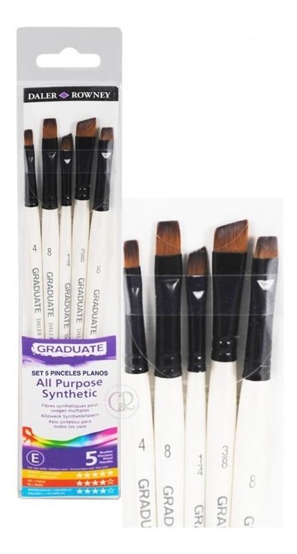 PINCEL GRADUATE x 5 Flat & Shaders Set