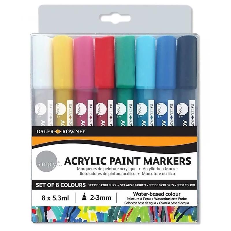 MARCADOR ACRILICO DALER ROWNEY x 8 u.