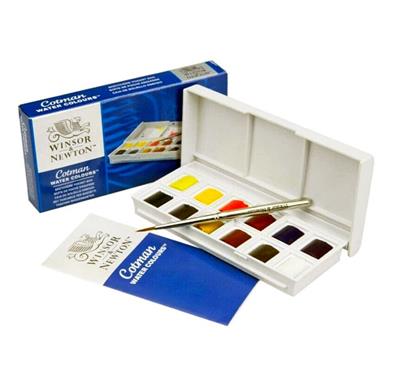 ACUARELA W&N COTMAN Set x 12 medios godets