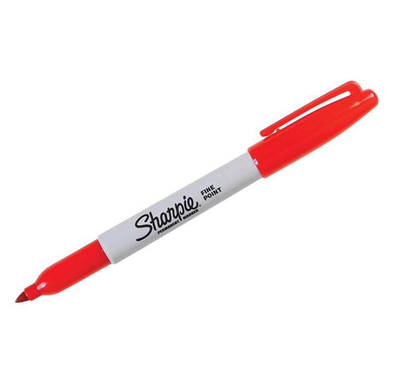 MARCADOR SHARPIE FINO ROJO
