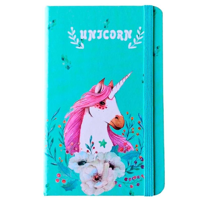 LIBRETA A6 con ELASTICO Unicornio