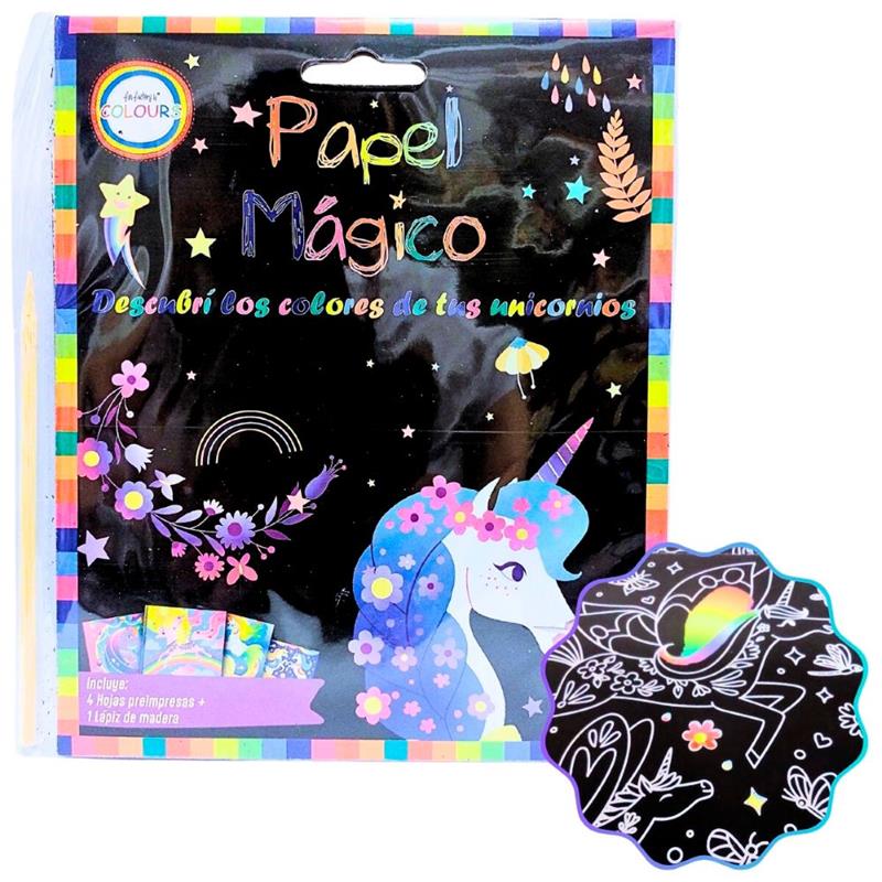 PAPEL MAGICO 18 x 18 cm. Pre impreso