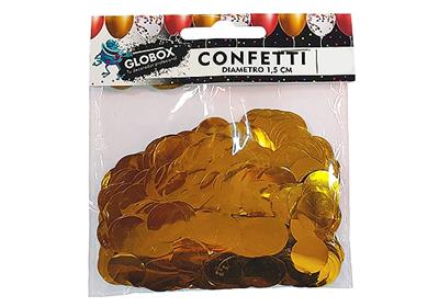 CONFETTI PARA GLOBOS DE 1,5 cm. x 20 g. Dorado