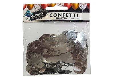 CONFETTI PARA GLOBOS DE 1,5 cm. x 20 g. Plata