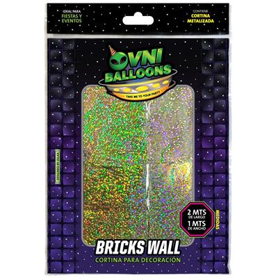 CORTINA LLUVIA DILAX BRICKS WALL New Gold