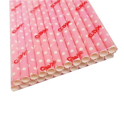 SORBETE POLIPAPEL x 25 u. LUNAR Rosa / Blanco