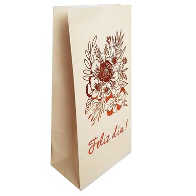 BOLSA de PAPEL Beige Stamping Rojo 