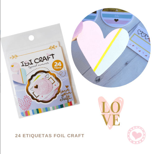 STICKERS IBI CRAFT Love x 24 u.