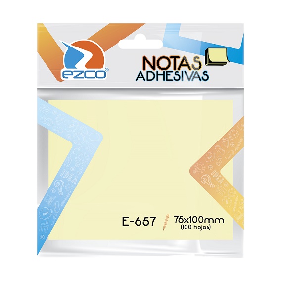 NOTA ADHESIVA 75x100 mm. 100 h. Am.
