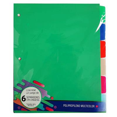 SEPARADOR CARPETA Nº 3 FW PLASTICO