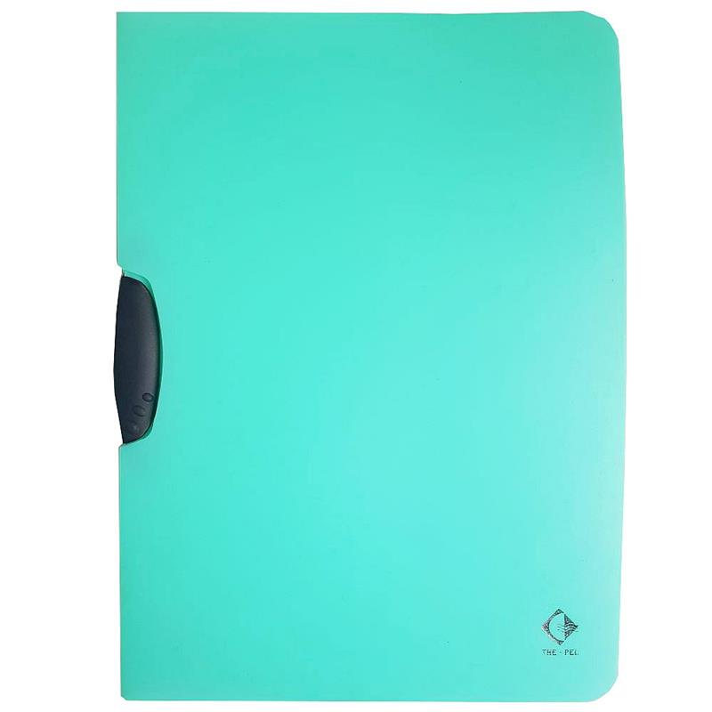 CARPETA PLASTICA con CLIP Verde Pastel