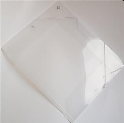 CARPETA SOLAPA Y ELASTICO PLASTICA 35x50 Cristal